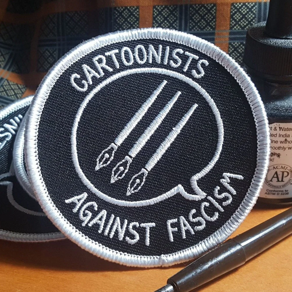Cartoonists Against Fascism Embroidered Patch