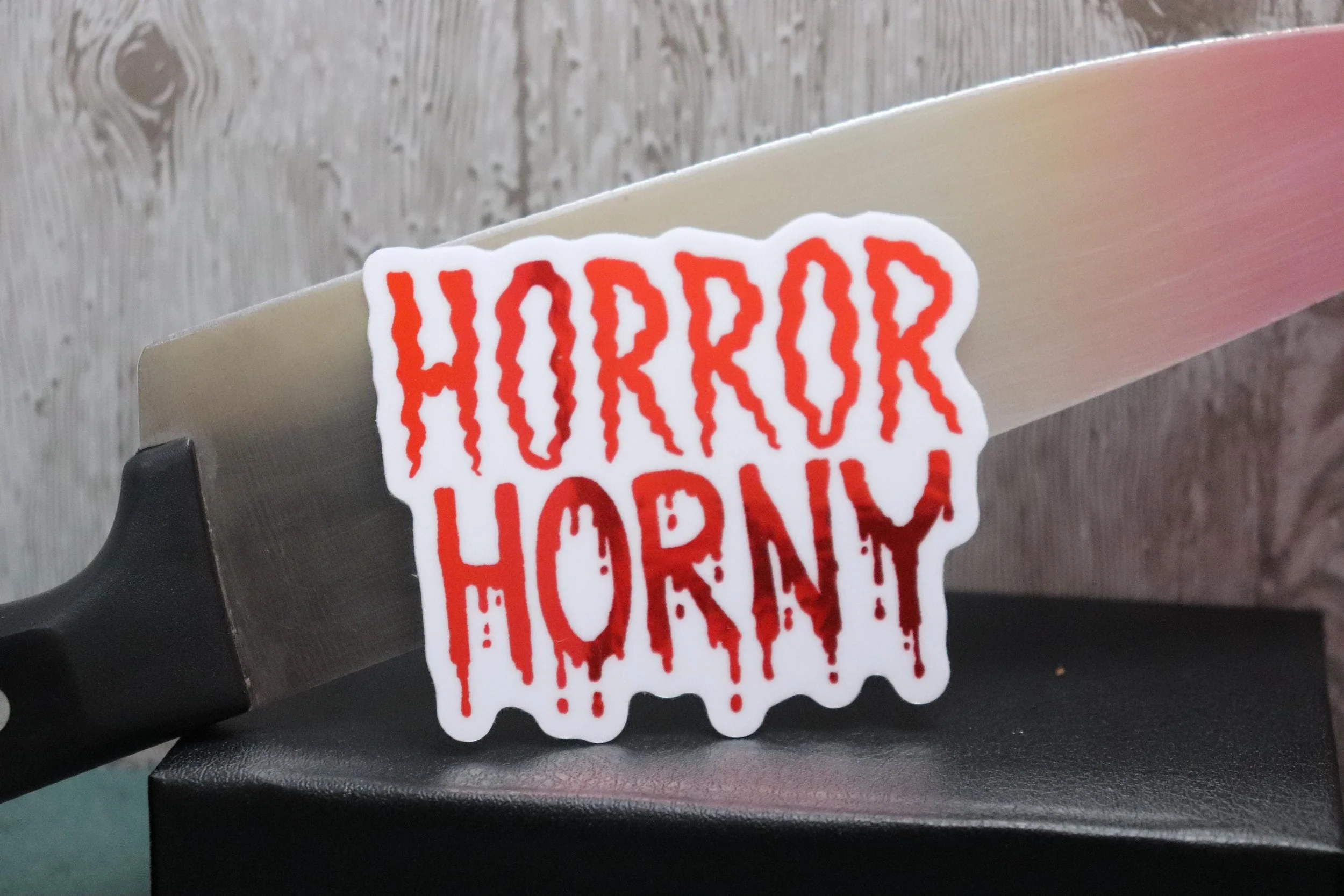 HORROR HORNY Sticker