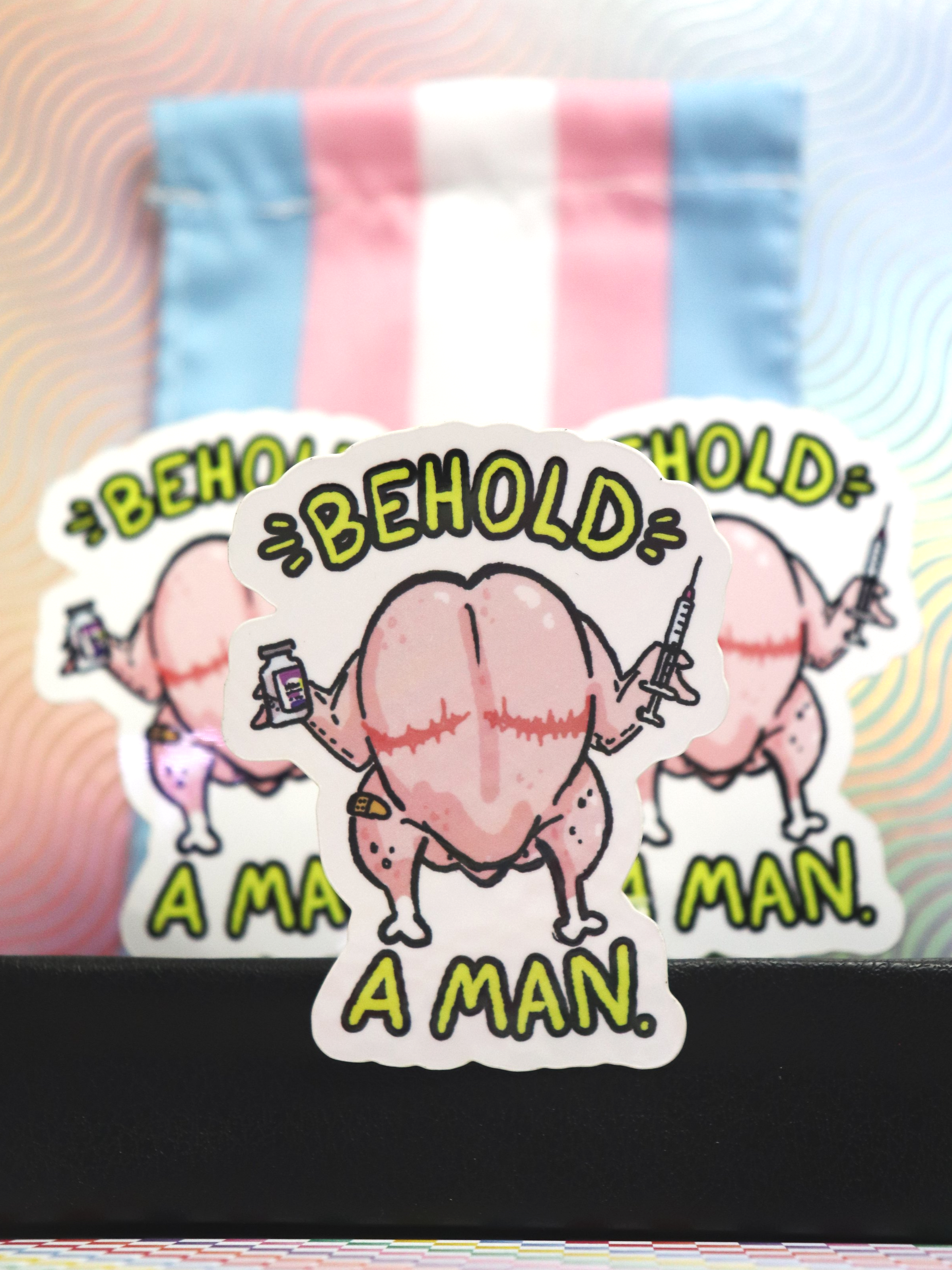 BEHOLD, A MAN Sticker