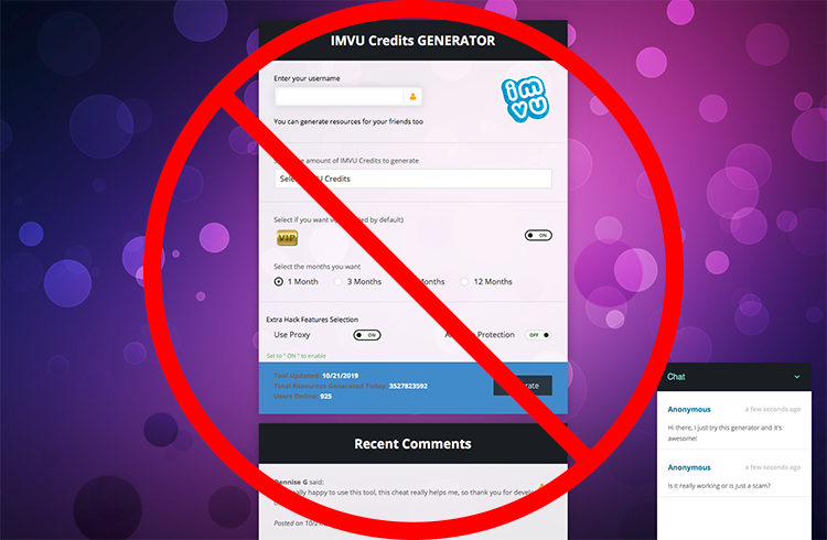 Free Imvu Credit Generators Hacks Can Get You Banned Earn Free