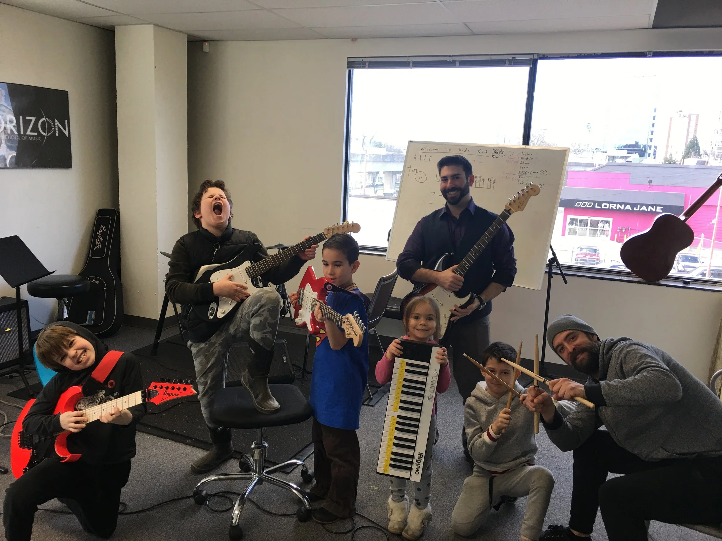 The Kids Rock is a fun an interactive way for younger musicians to explore various instruments while developing team building skills.