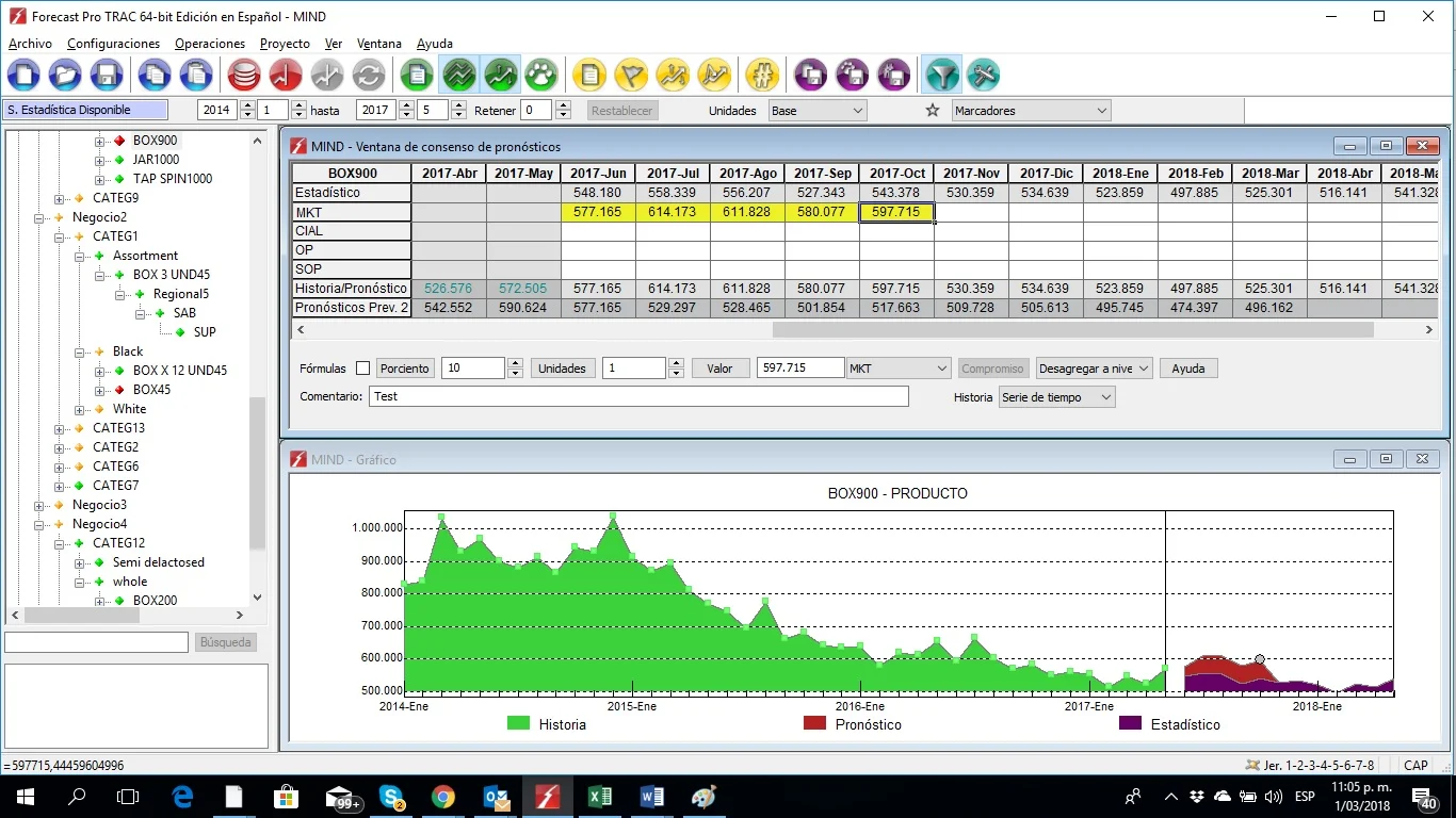 Características y funcionalidades del software de pronósticos Forecast ...