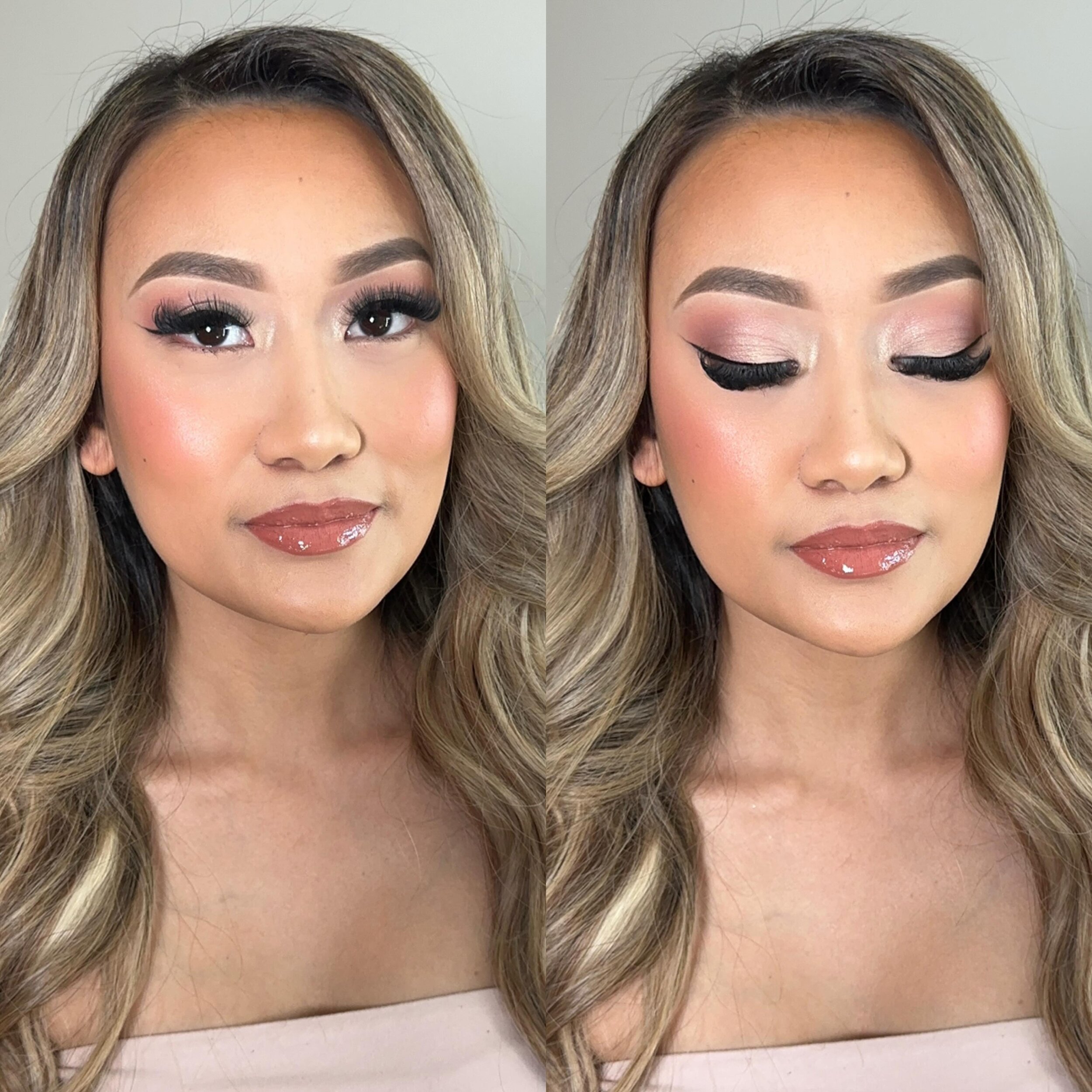 Soft pinky nude makeup on my bride. 👰🏻&zwj;♀️ Hairstylist: @indep_hairstylist