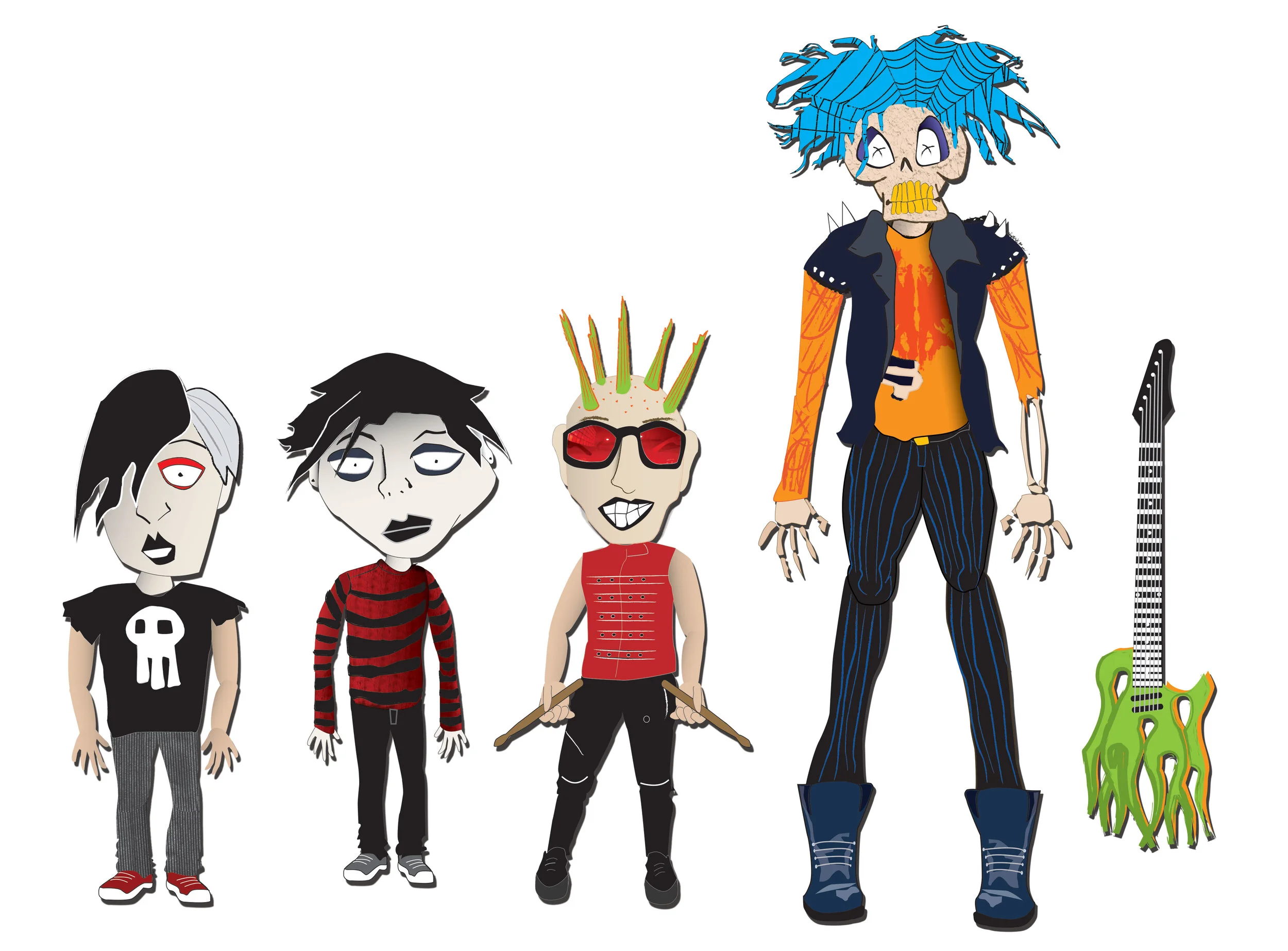 Freaky Fred and The Ghoultones - Character Design