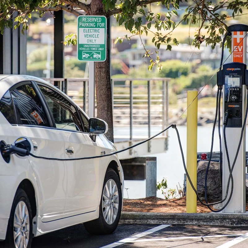 The Cove at Tiburon community offers onsite electric car charging stations.