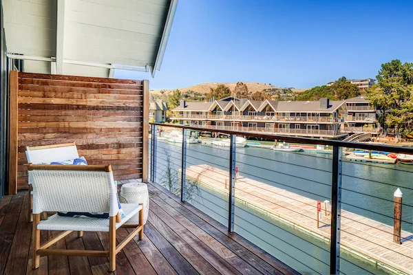 All of The Cove at Tiburon waterfront apartment homes include a private patio or balcony; marina or San Francisco bay views available.