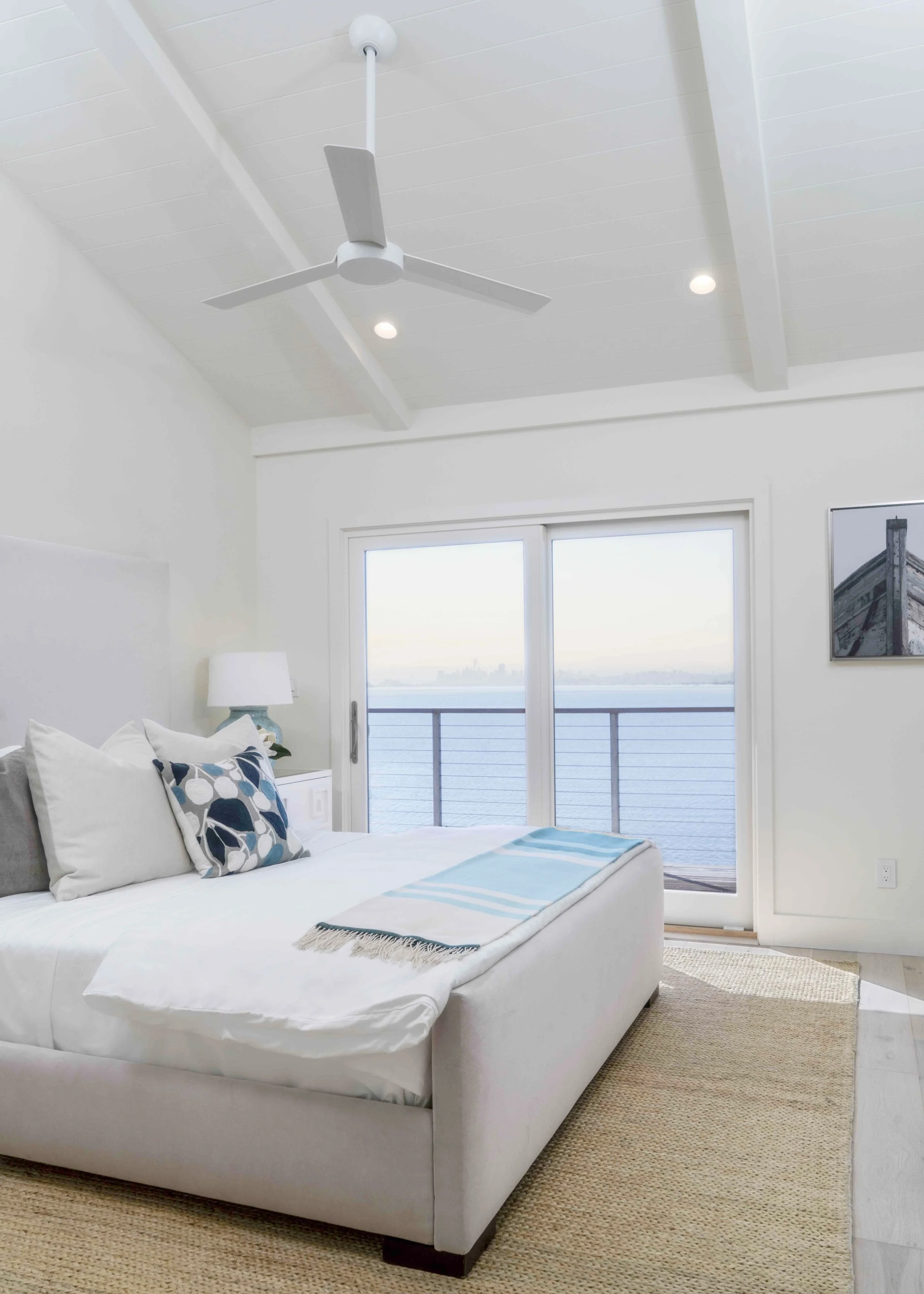 The Pointe at Cove luxury apartments offer water views and private balconies from the master bedroom, as well as spacious walk-in closets.