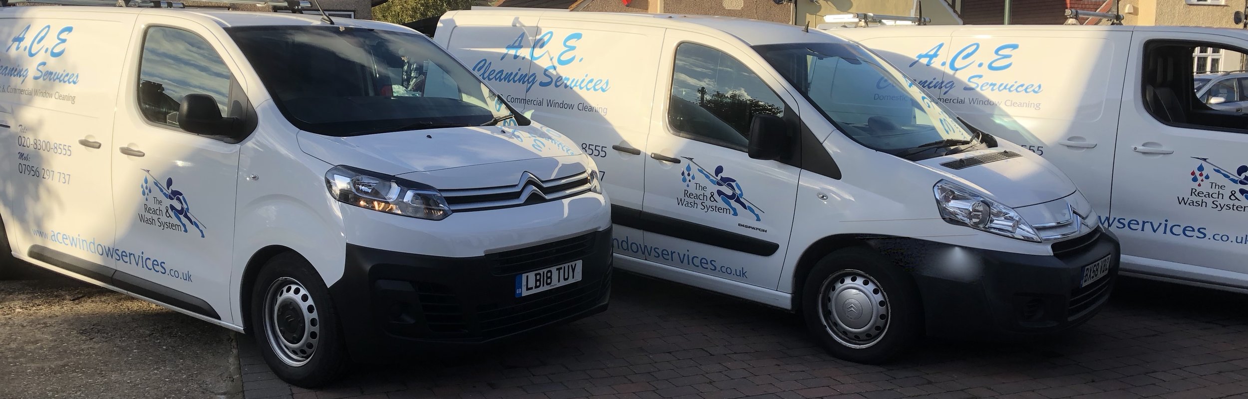 The ACE fleet of vehicles providing all providing 100% pure water