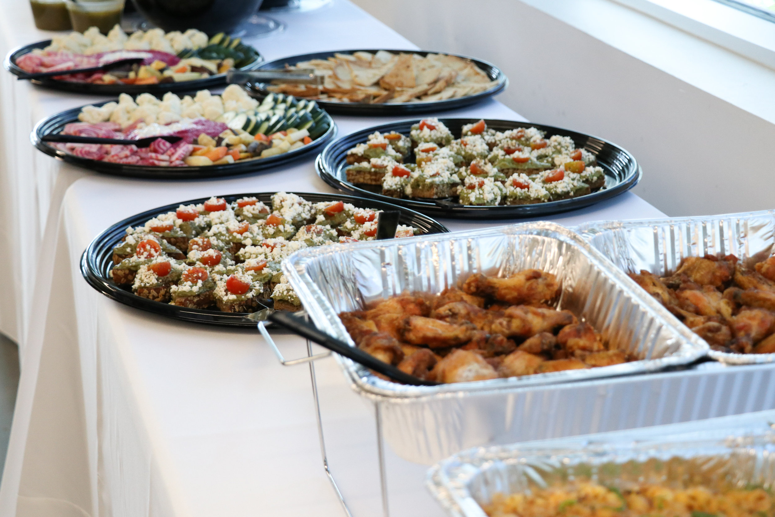 A delicious spread of food provided by Irene’s Catering