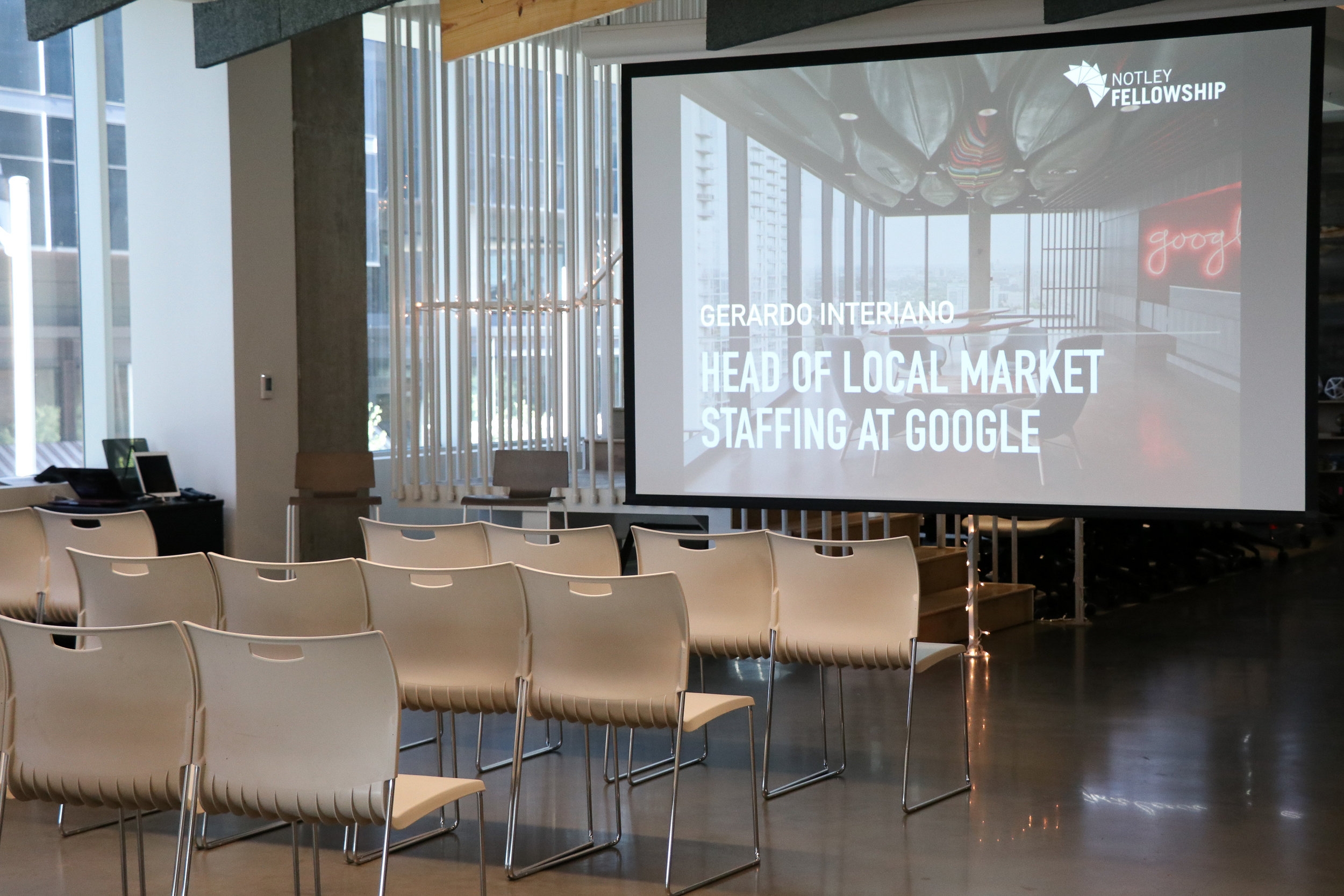 Galvanize hosted the Notley Fellows for an electric discussion with Gerardo Interiano.