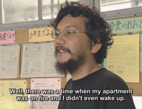 Hideaki Anno, supposedly speaking to elementary school-aged children. To be honest, meticulous, burning rage was an improvement on his mood.