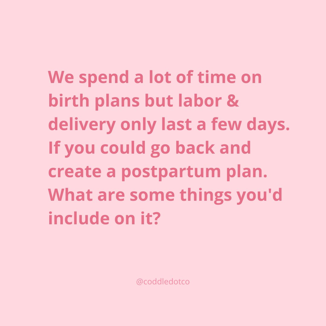 CREATING A POSTPARTUM PLAN
⠀⠀⠀⠀⠀⠀⠀⠀⠀
#Thirtrimester mamas, one of the most important things you can do right now now is to create a postpartum plan.📝 

We spend a lot of time on birth plans and not enough on a postpartum plan which is much longer. I
