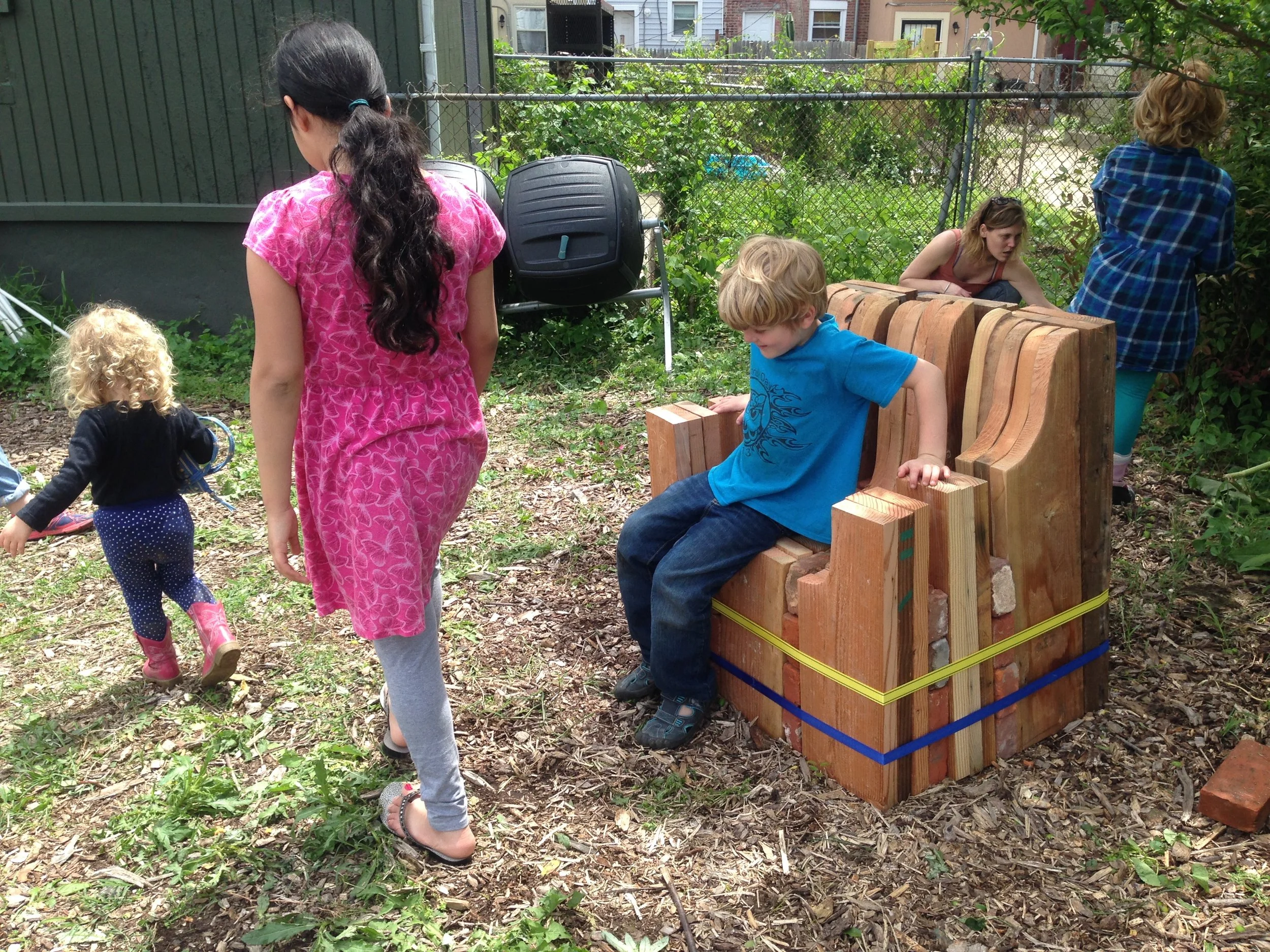 Copy of Pointillist chair at Village Green