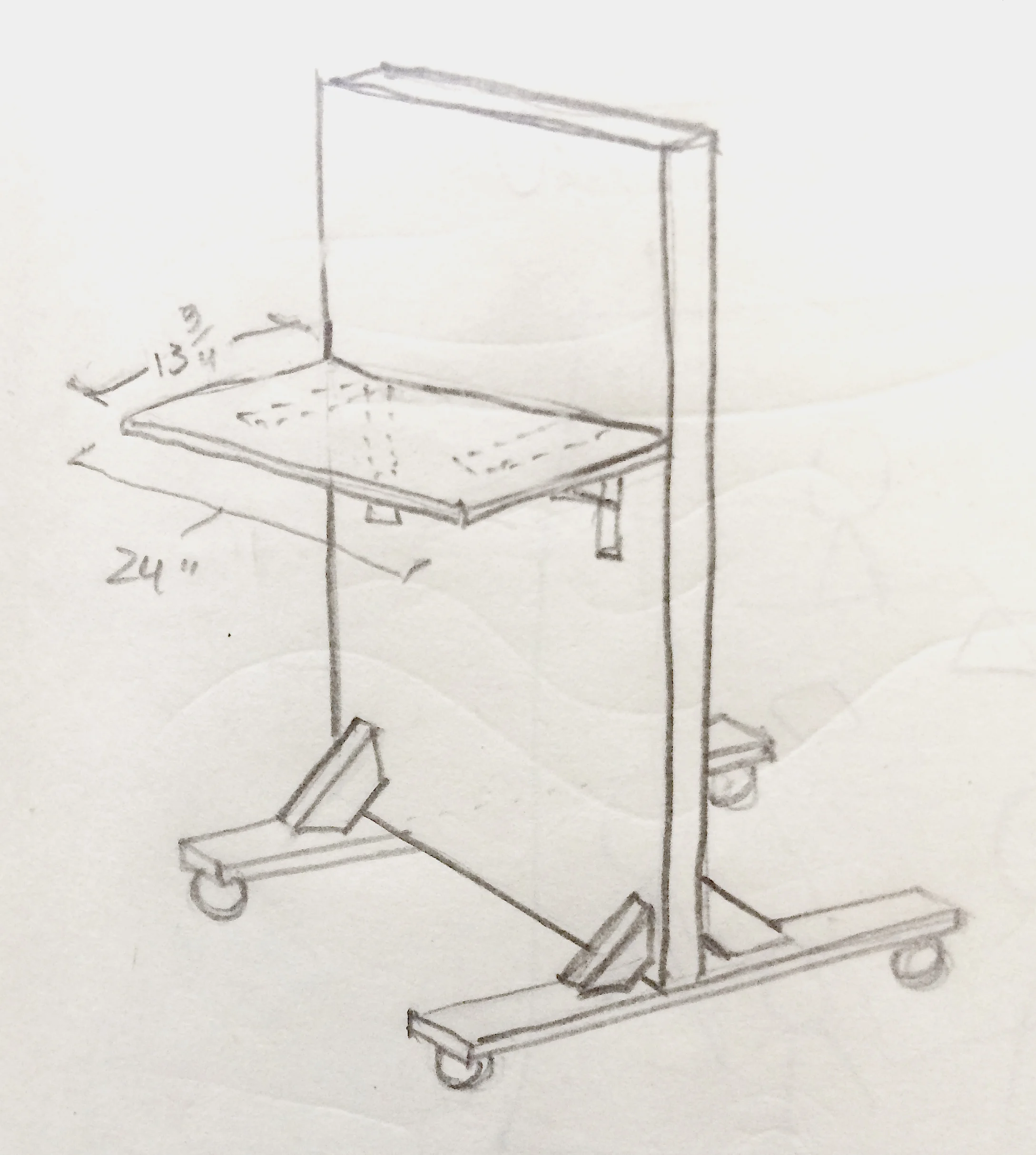 mobile maker cart sketch