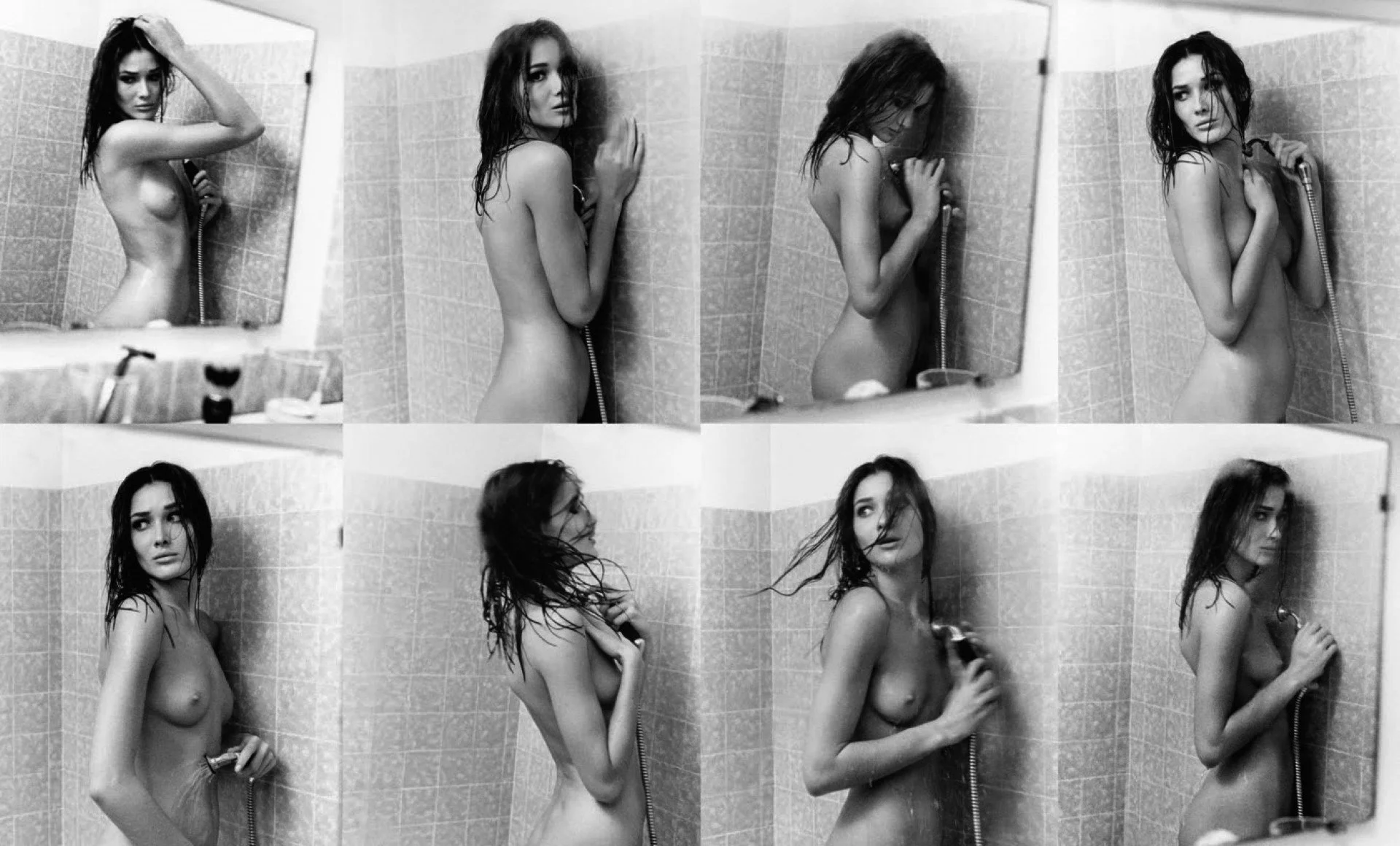 Tasteful nude art, displaying the naked elegance of the Carla Bruni body by Thierry Le Goues