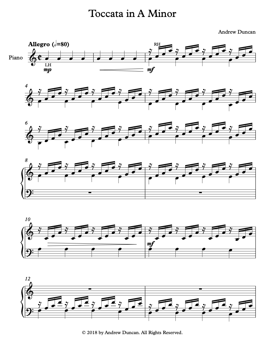 Toccata in A Minor