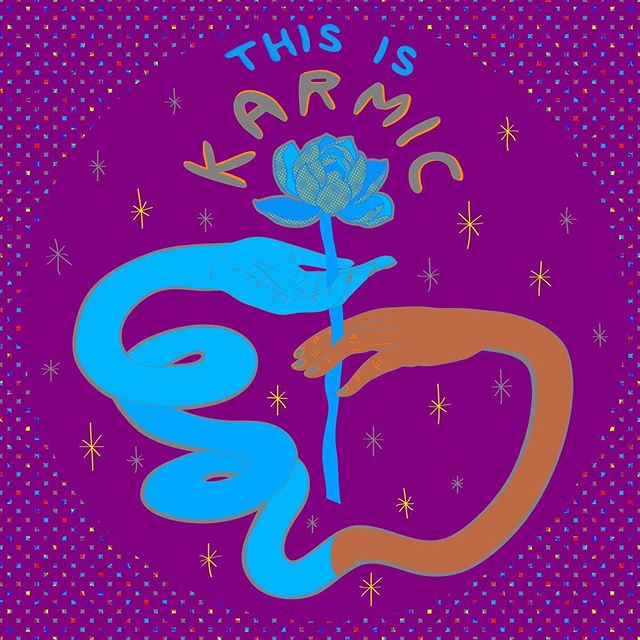 Day 100 👩🏽&zwj;🎤👩🏻&zwj;🎤 PRE - SAVE our first ever EP, &lsquo;This is Karmic &lsquo; NOW 🦄 LINK IN BIO 🦄 Coming out on MAY 31st whoooooooop👾 👾 🎨: @dreams_incarnate .
.
.
#vienna_city #karmictour2019 #fm4 #indieband #newmusicfriday #newtrac