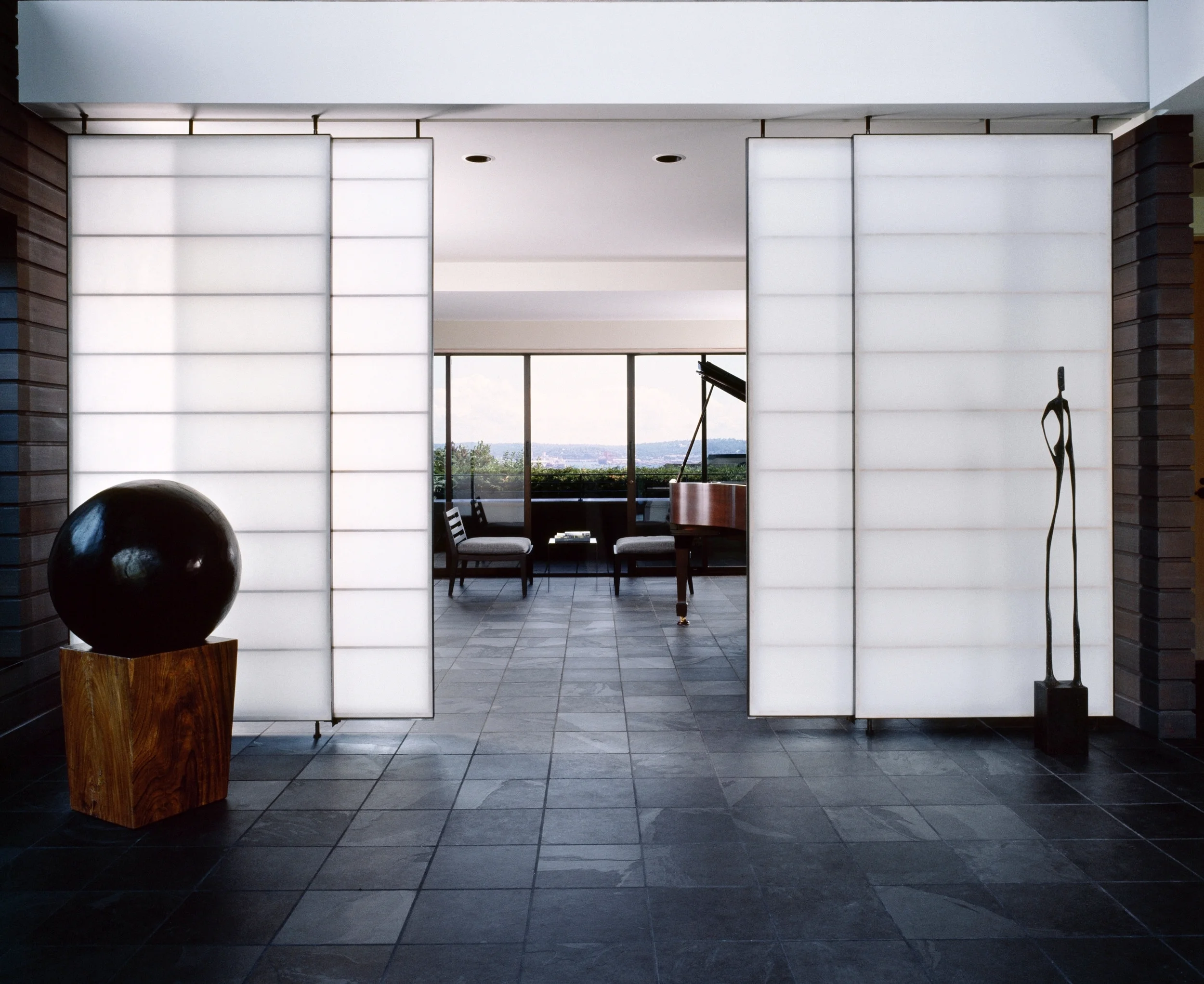 Sliding Shoji screen doors. Fabricated in 2005.