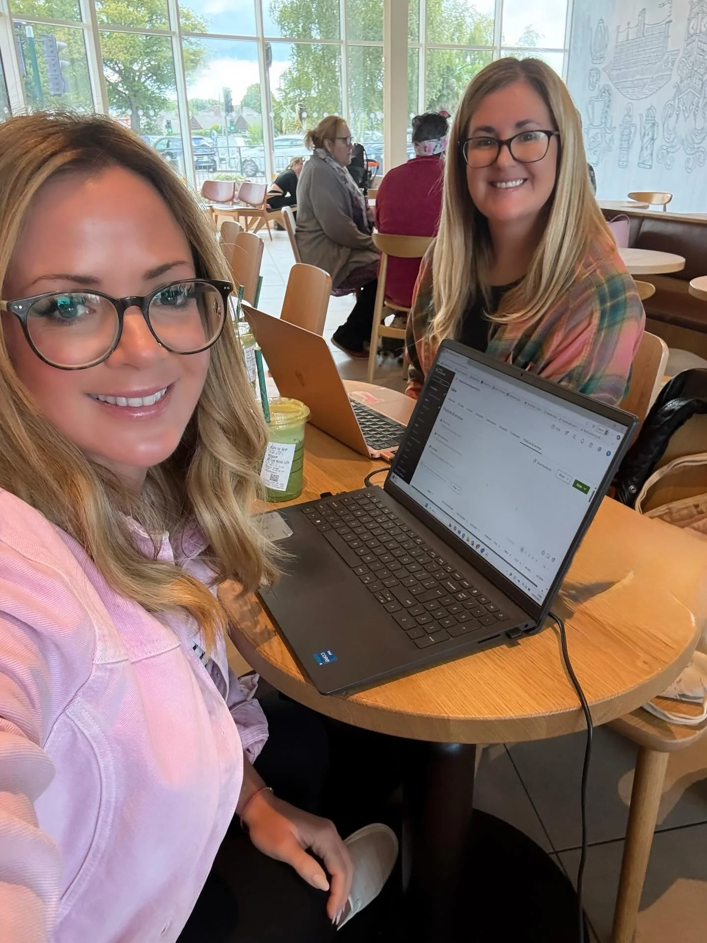 Co working and strategy day with the lovely Rachel from @11.11.digital ❤️ such a productive day combined with matcha lattes @starbucksuk