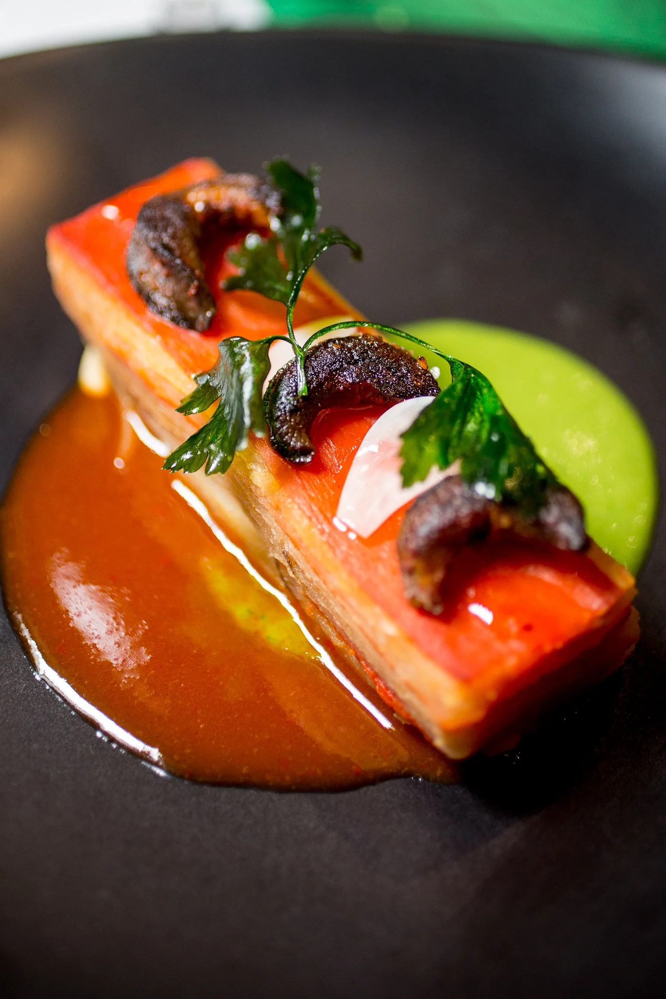 Escargot Adobado, Summer Vegetable Ratatouille Pave