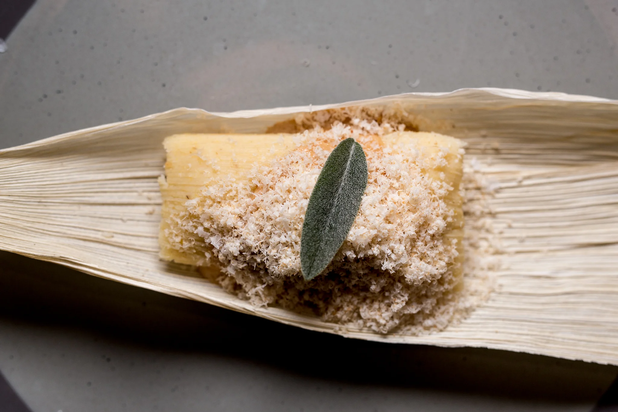 Butternut Squash Tamale, Browned Butter, Hazelnut, Sage