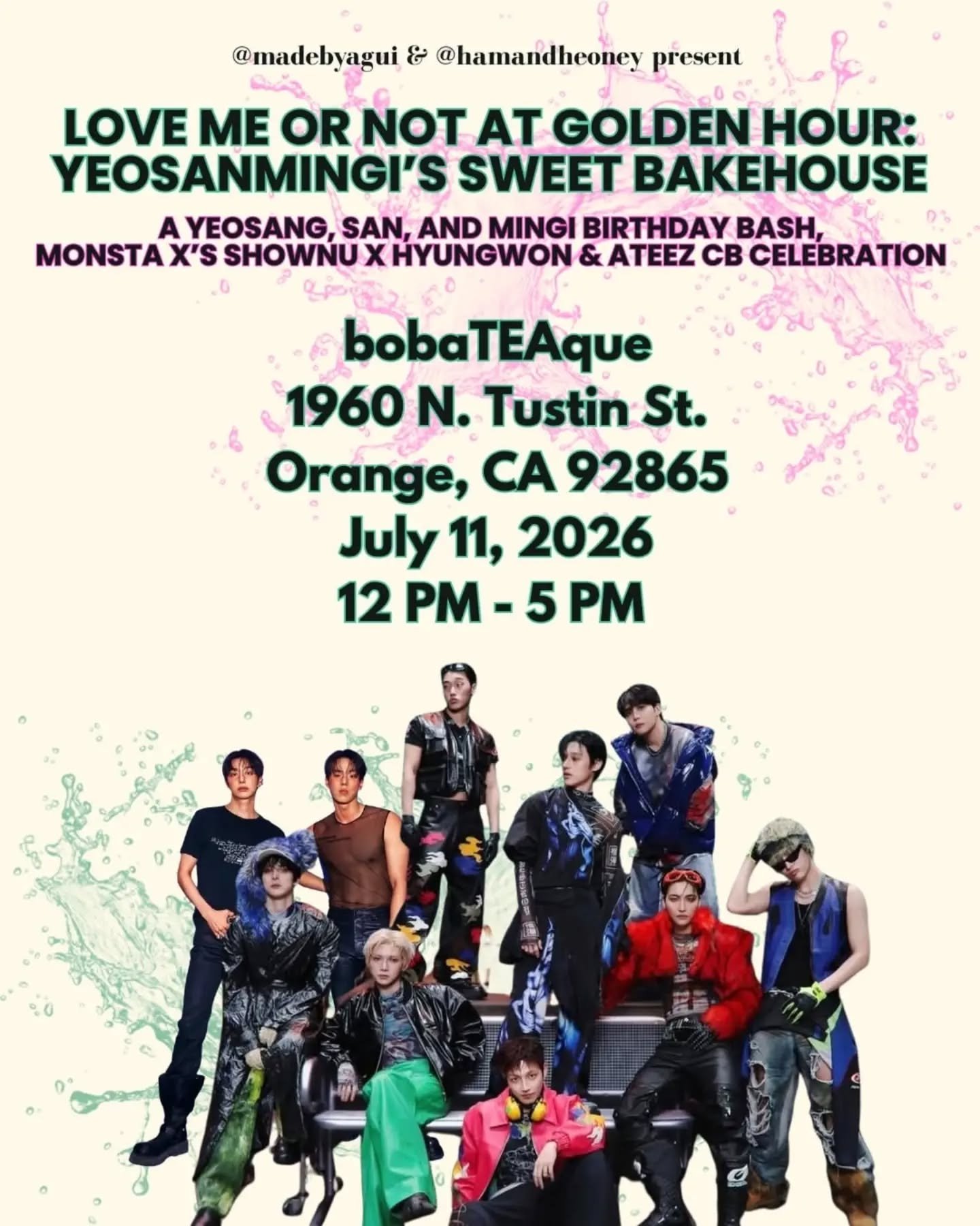 Atiny and Monbebe! Let's tag team with @madebyagui and @hamandheoney and kick off July on Saturday for a Monsta X and ATEEZ event!

#monstaxmonbebe #ateezati̇ny #kpopboygroup #kpopboys