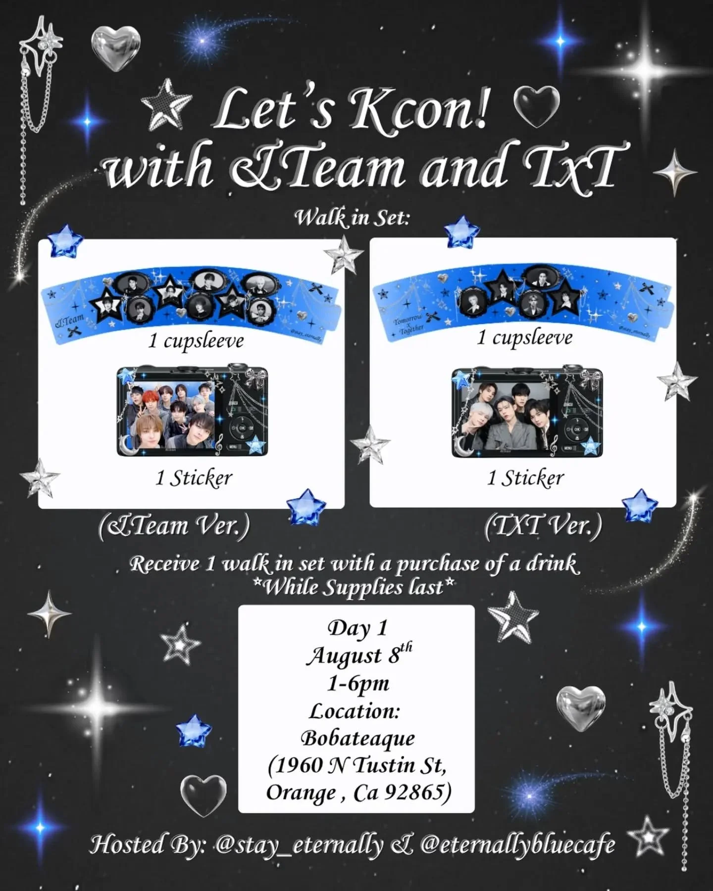 Who is ready for KCON?! We're getting ready for it with @stay_eternally and @eternallybluecafe this Saturday and getting hyped with &amp;TEAM and TXT! We'll have lots of fun activities and extras and we can't wait to see ya all!

#andteamlun&eacute; 