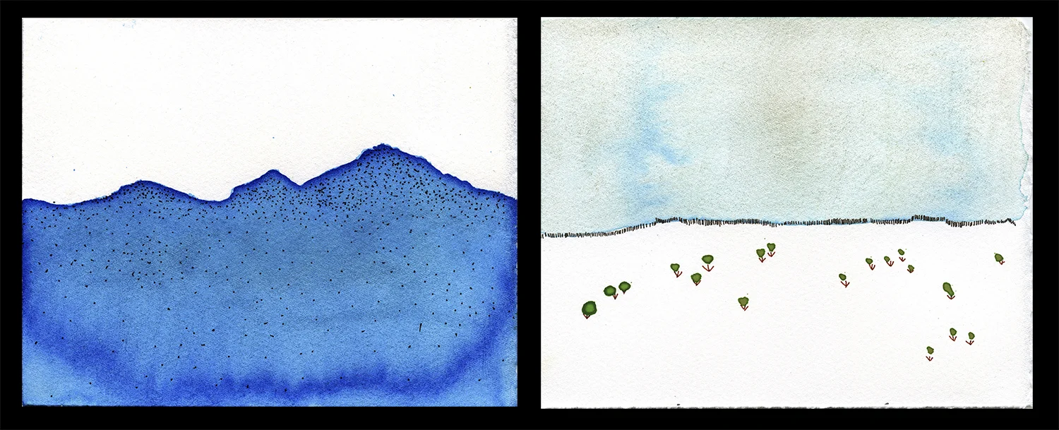 Spring Ridgeline, 6 x 12"