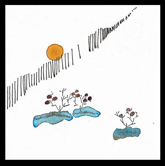 Spring Snow Fence, 3 x 3", SOLD