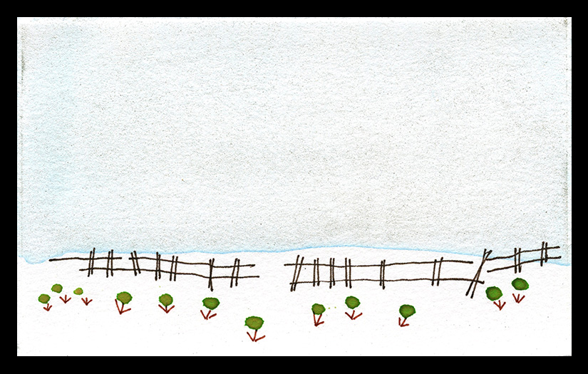 Spring Fence, 3 x 5"