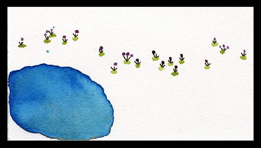 Summer Pond, 3 x 5"