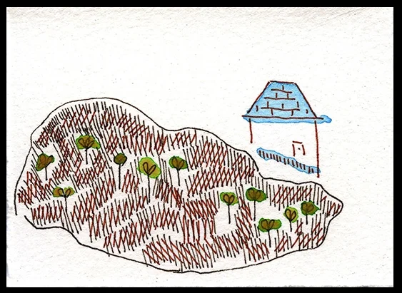 Spring Garden, 2.5 x 4"