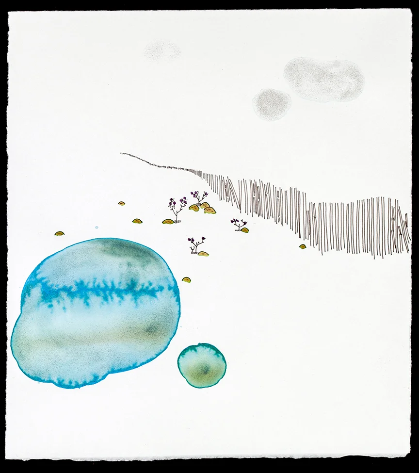 Glacial Lake no. 3, 11 x 10"