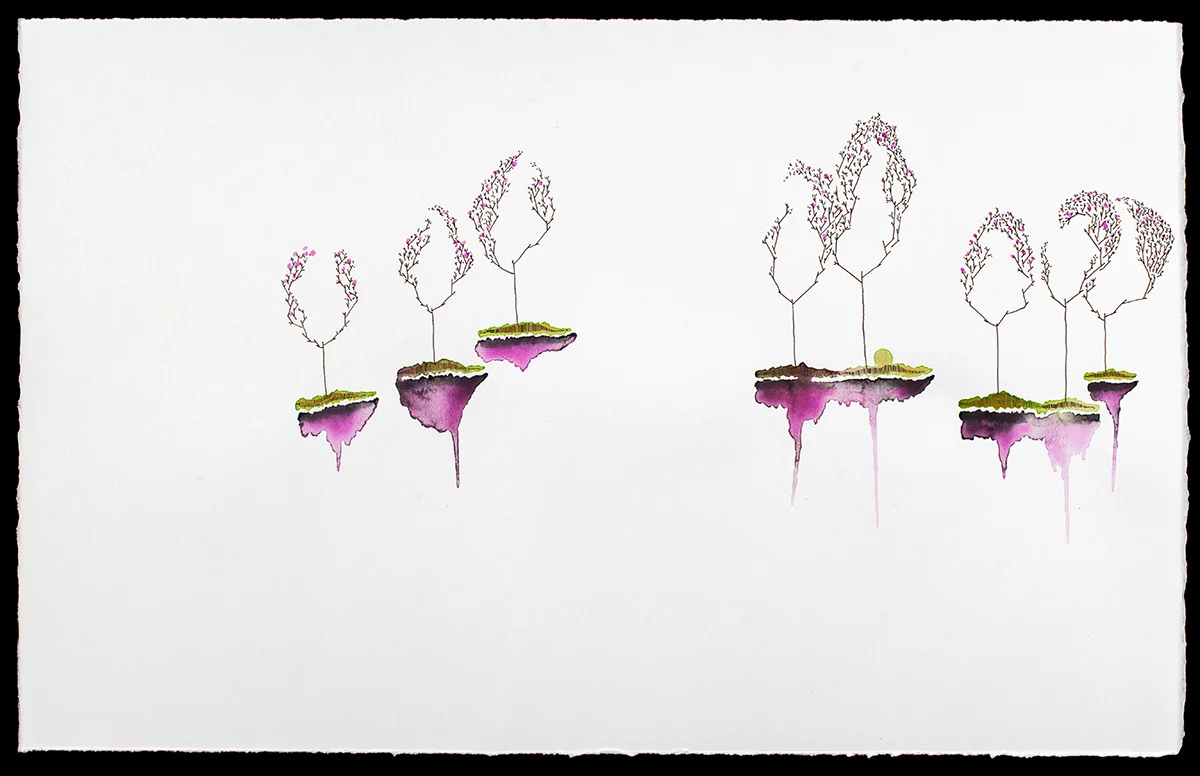 Cherry Blossoms no. 2, 14 x 22", SOLD