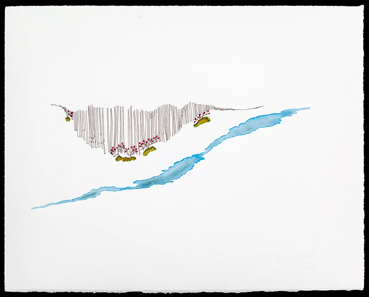 Supraglacial Stream no. 3, 11 x 14"