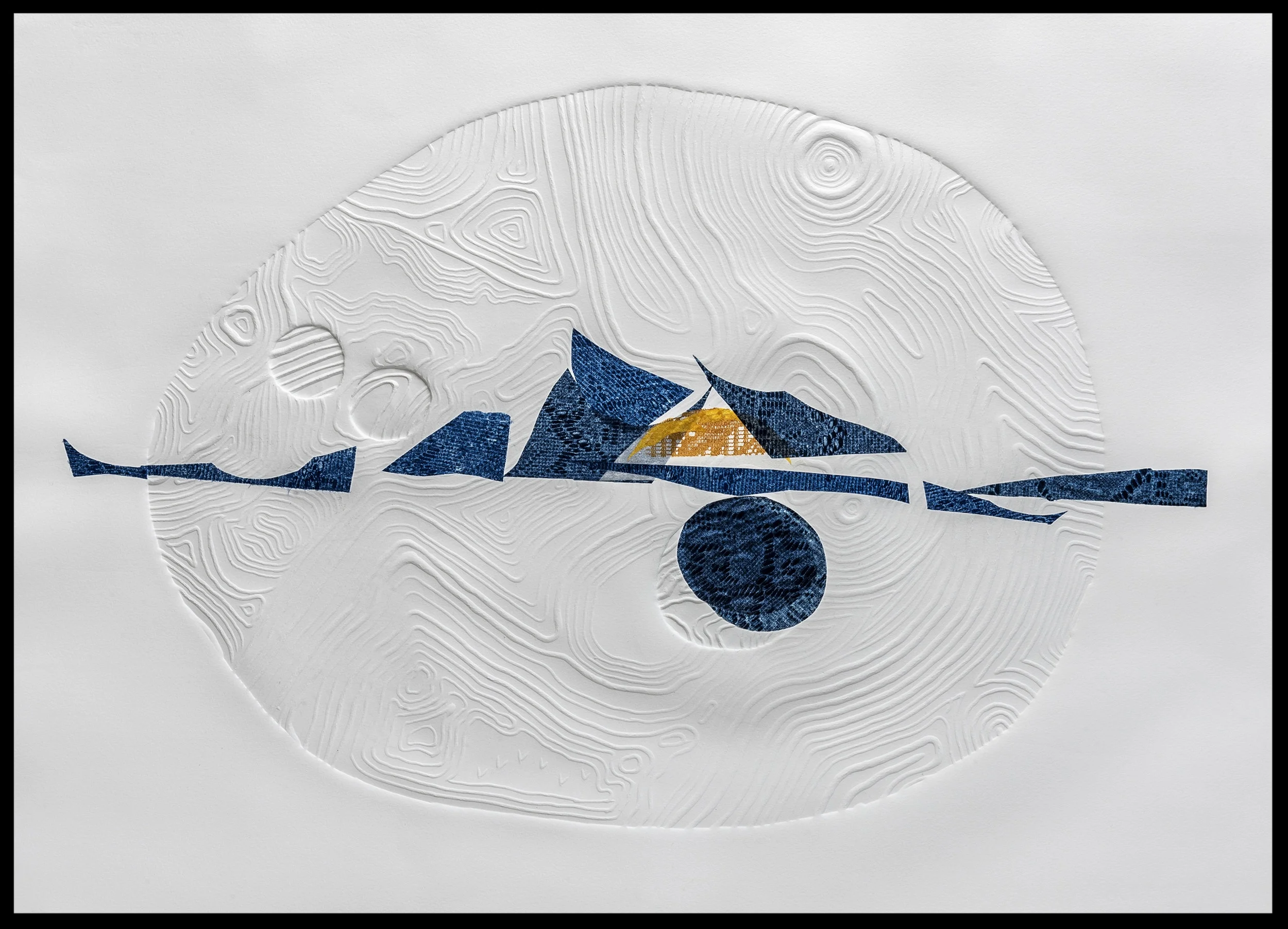 Aerial Map, Iceberg Study, 15 x 22"