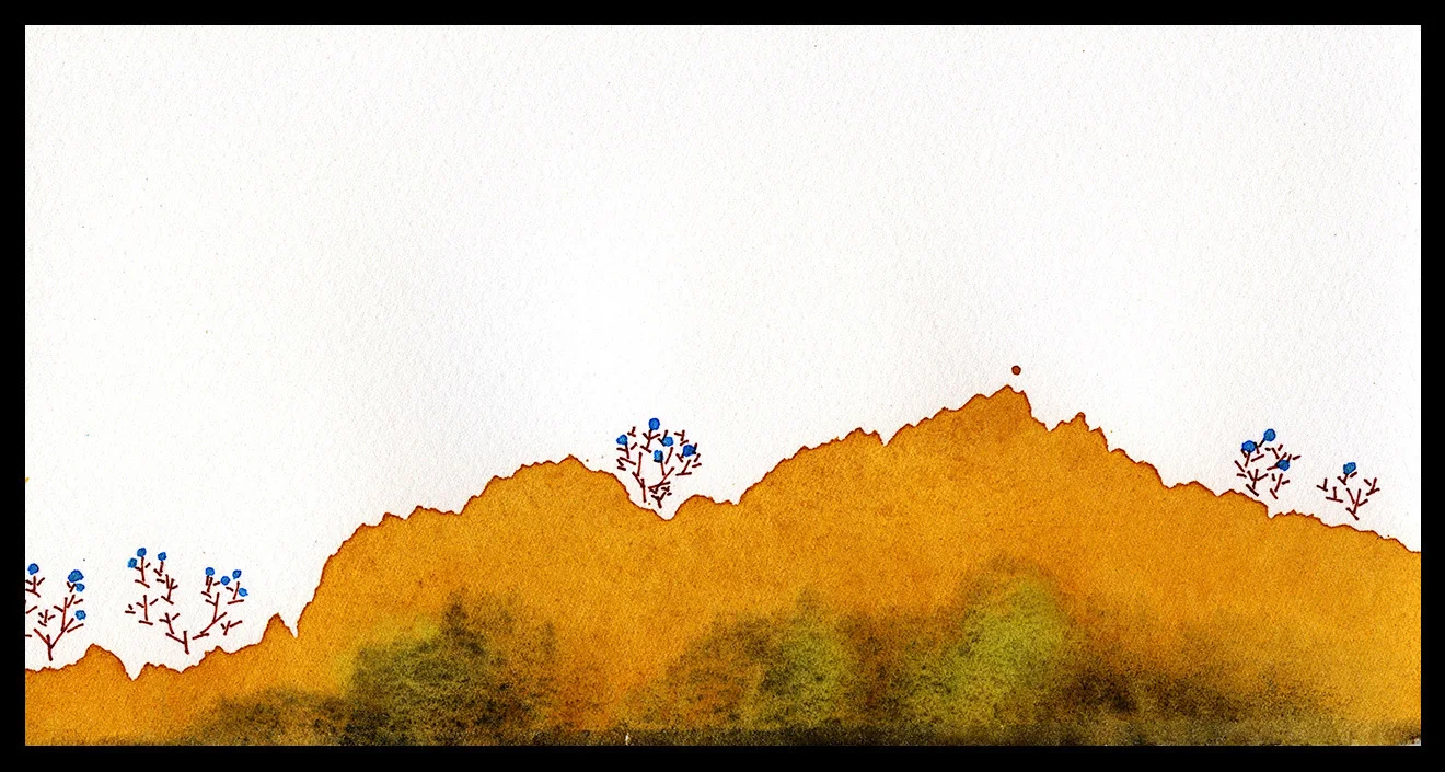 Fall Ridgeline, 4 x 7"