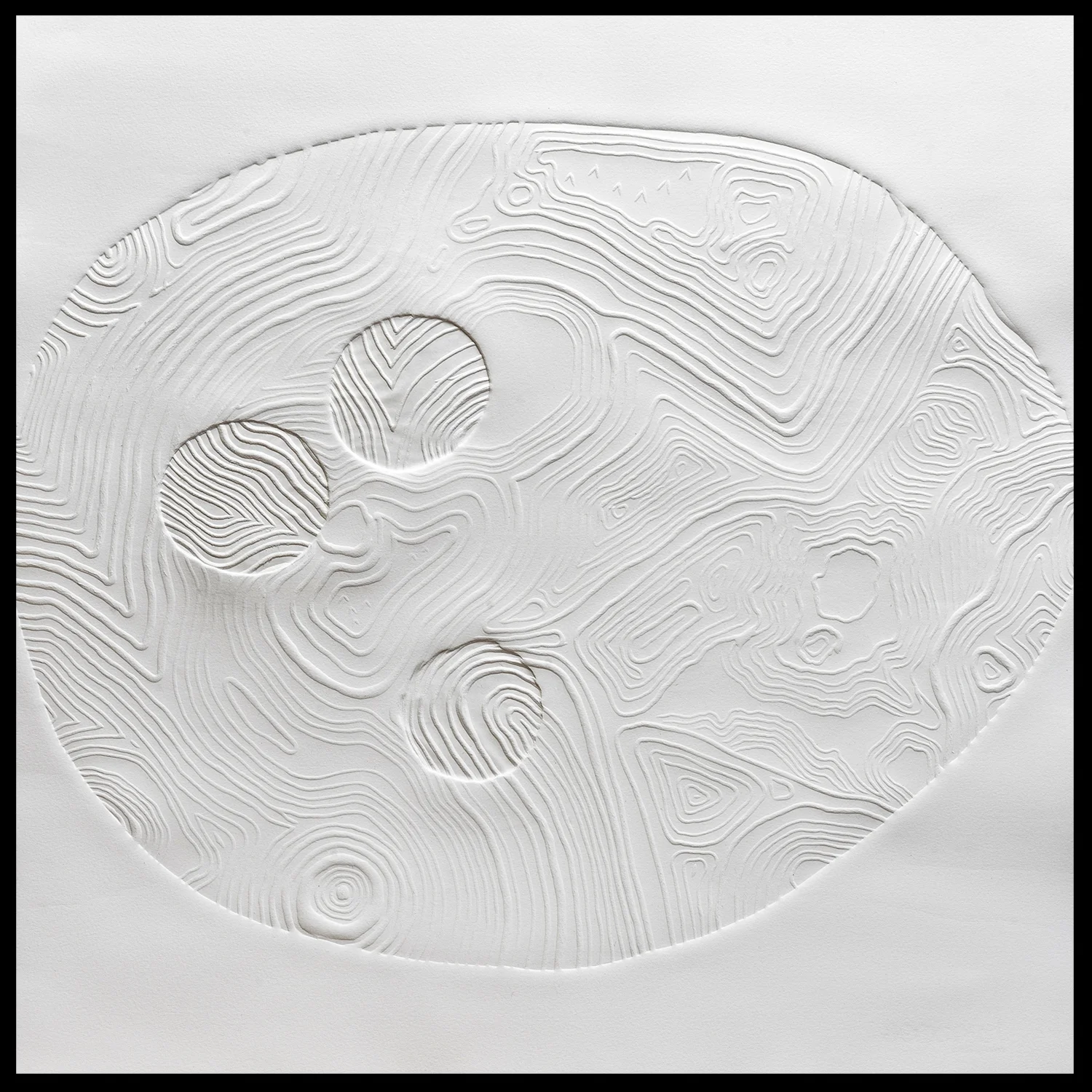 Aerial Map, Moon Surface, 22 x 22"