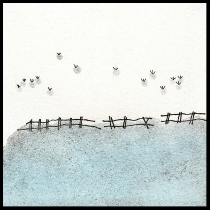 Snow Fence, 4 x 4"