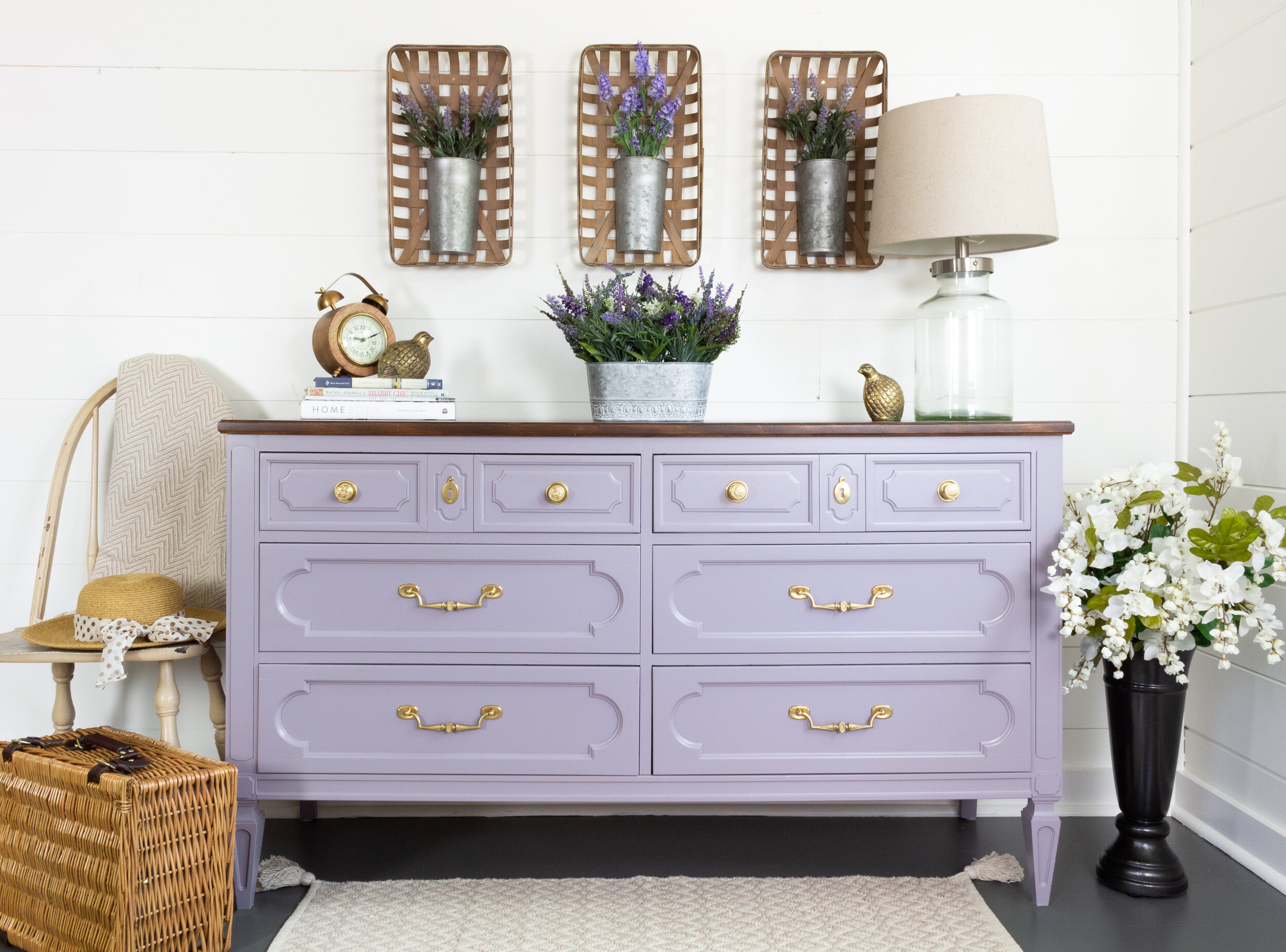 DIY Divine Lavender Dresser Makeover