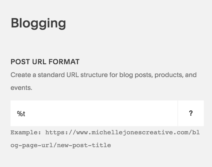 Edit your Squarespace permalink structure
