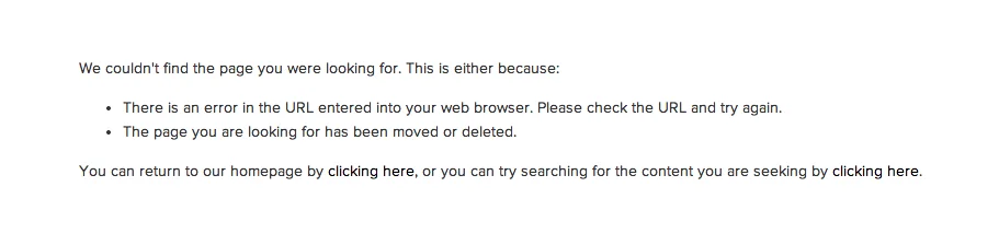 Default 404 Page Language