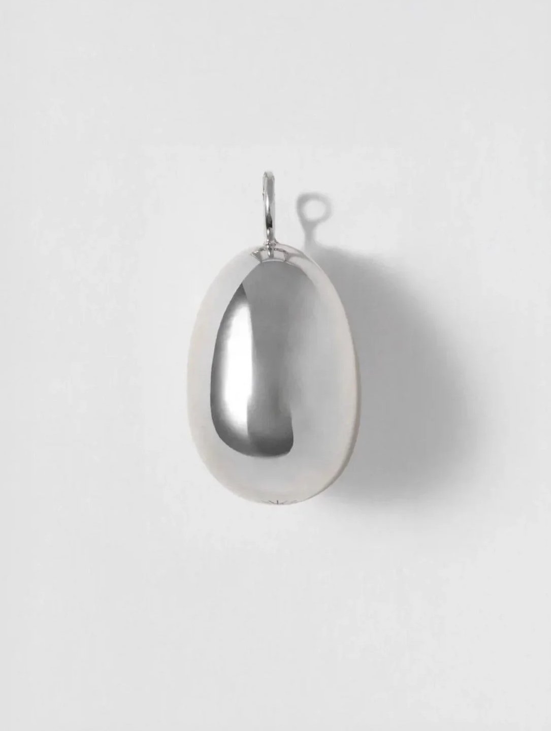 SMALL SILVER EGG CHARM