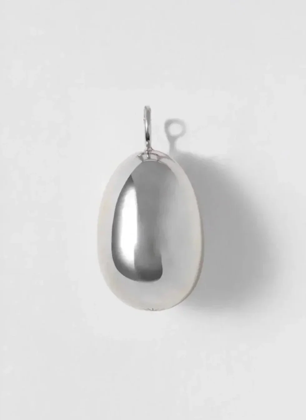 SMALL SILVER EGG CHARM