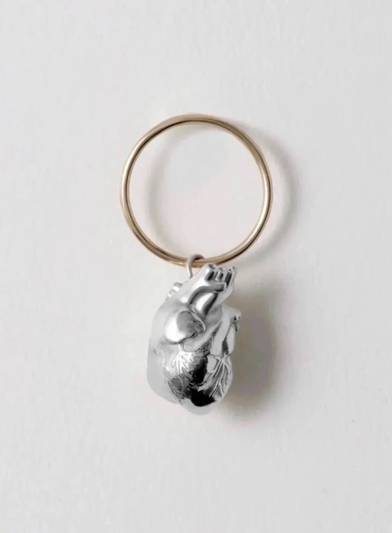 GENEROSITY OF THE HEART CHARM IN SILVER WITH 14K LINK