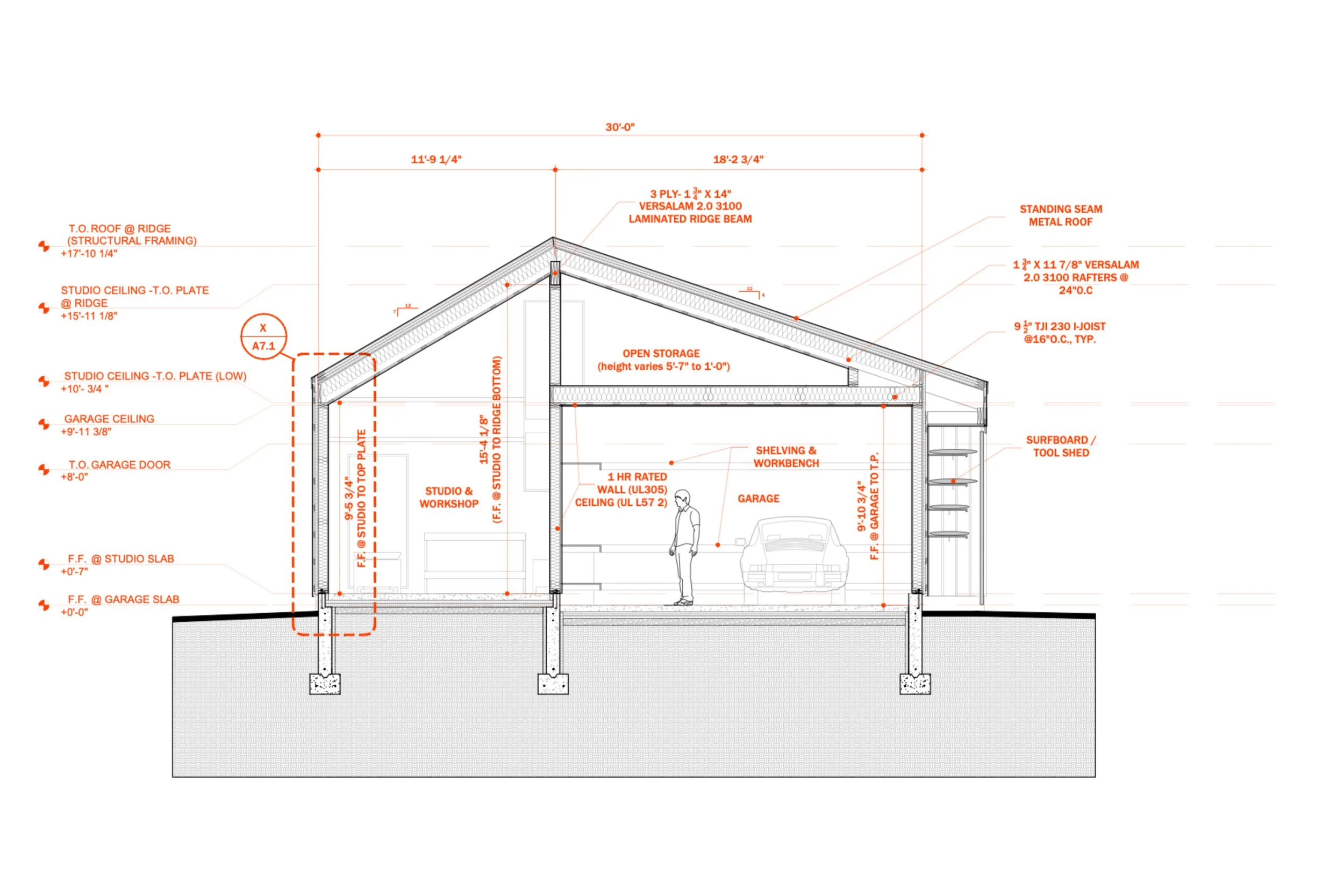 Section Thru Studio & Garage