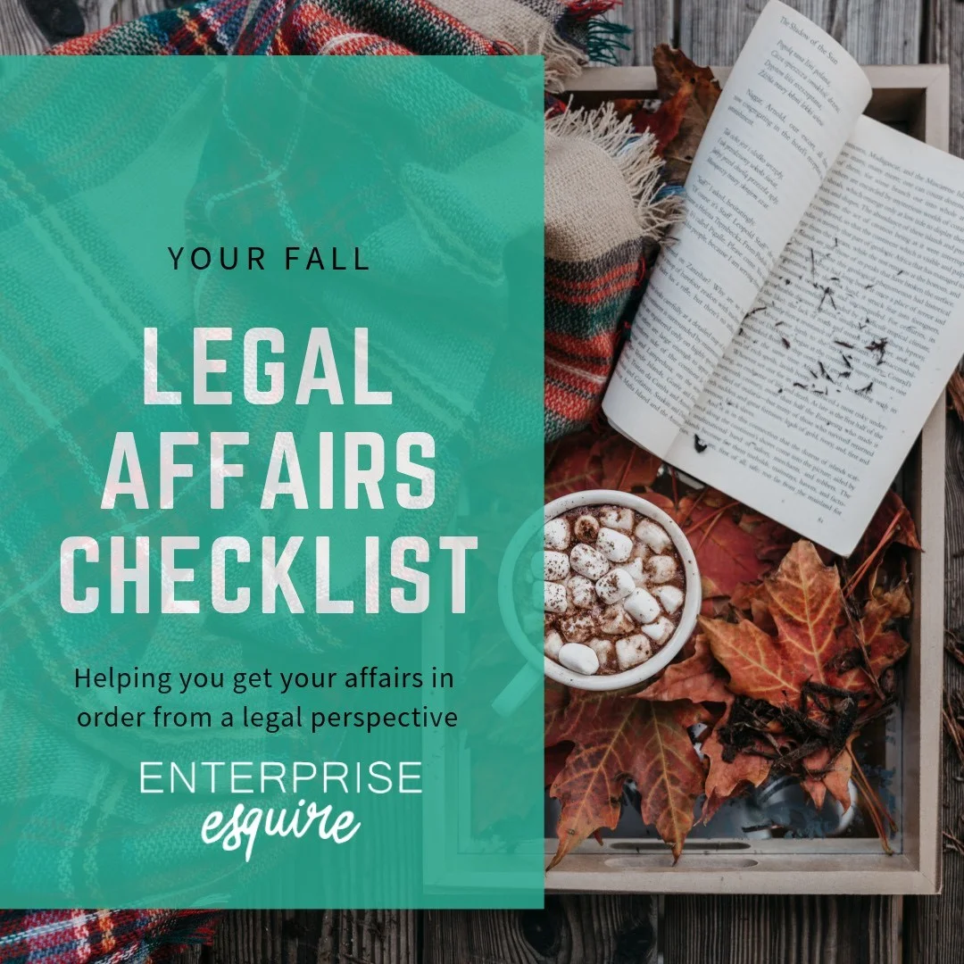 Your Fall “Legal Affairs” Checklist