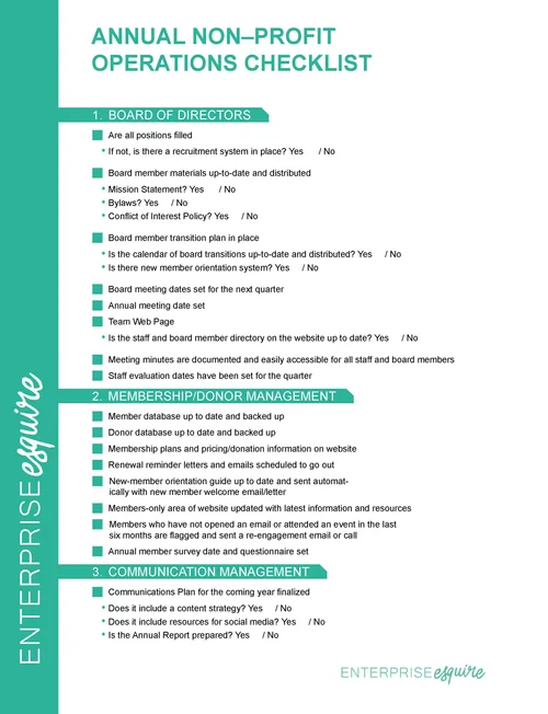 The Complete Nonprofit Checklist: Top 10 Essentials for Running a ...
