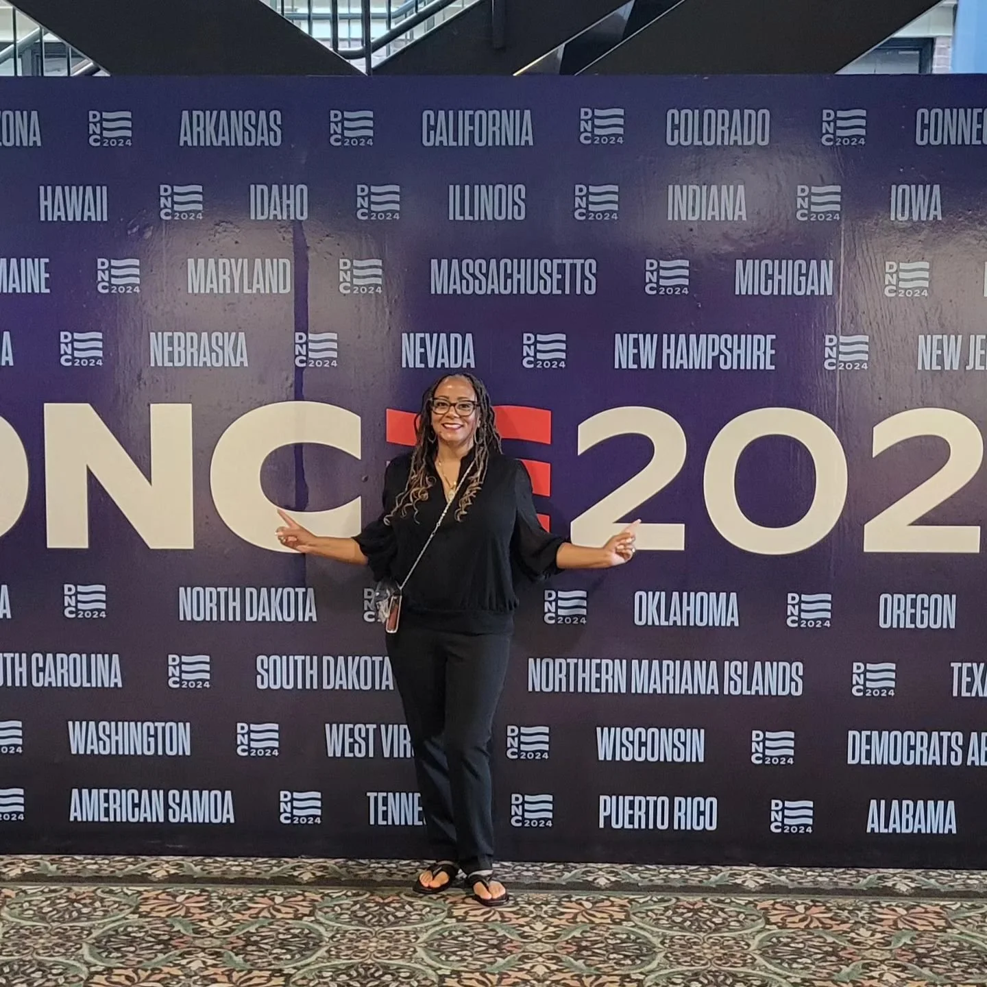 Social Action is what I do! ❤️🤍 Volunteering at the Delegate Welcome Party. So proud of #Chicago and everyone who positively represented last night! May the Force be with you! @demconvention #DNC2024