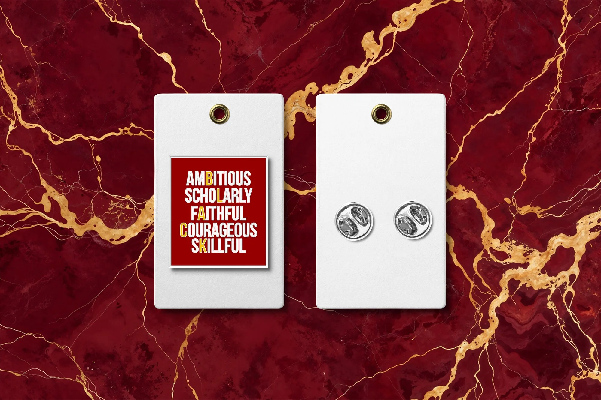 Classic Cardinal Blk Trojan Pin